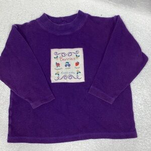 Vintage 80’s Oshkosh purple berries sweatshirt jersey made in USA size 5